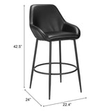Vila Barstool, Black, Set of 2-Furniture-High Fashion Home