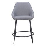 Vila Counter Stool, Gray, Set of 2-Furniture-High Fashion Home