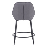 Vila Counter Stool, Gray, Set of 2-Furniture-High Fashion Home