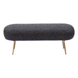Creek Bench, Glitter Black-Furniture - Benches-High Fashion Home