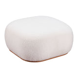 Azua Ottoman, Cream-Furniture-High Fashion Home