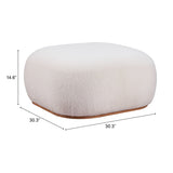 Azua Ottoman, Cream-Furniture-High Fashion Home