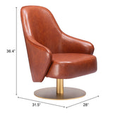 Withby Chair, Brown-Furniture - Chair-High Fashion Home