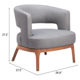 Penryn Chair, Slate Gray-Furniture - Chair-High Fashion Home