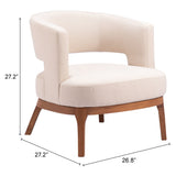 Penryn Chair, Beige-Furniture - Chair-High Fashion Home