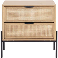 Avida Nightstand, Rustic Oak-Furniture - Bedroom-High Fashion Home