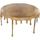 Drip Coffee Table, Antique Brass-Furniture - Accent Tables-High Fashion Home
