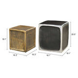 Brics Side Table, Multicolor, Set of 2-Furniture - Accent Tables-High Fashion Home