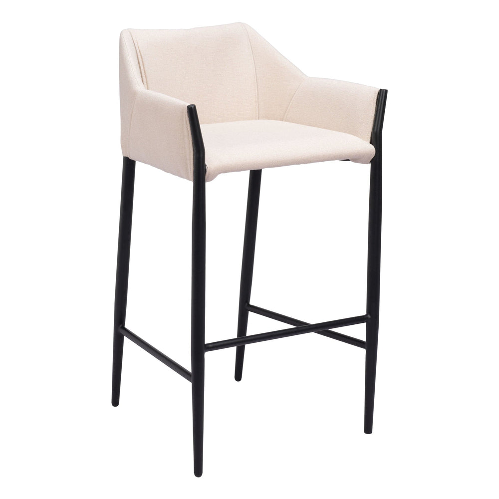 Andover Bar Stool, Beige-Furniture-High Fashion Home