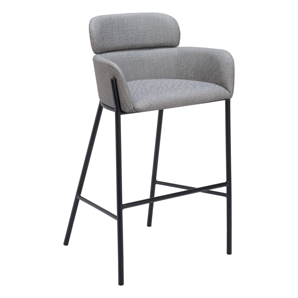 Bremor Barstool, Slate Gray-Furniture-High Fashion Home