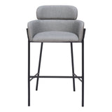 Bremor Barstool, Slate Gray-Furniture-High Fashion Home