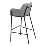 Bremor Barstool, Slate Gray-Furniture-High Fashion Home