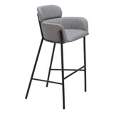 Bremor Barstool, Slate Gray-Furniture-High Fashion Home
