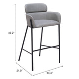 Bremor Barstool, Slate Gray-Furniture-High Fashion Home
