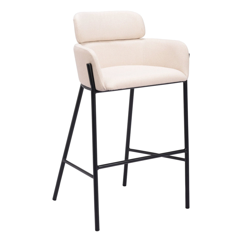 Bremor Barstool, Beige-Furniture-High Fashion Home
