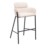 Bremor Barstool, Beige-Furniture-High Fashion Home