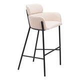 Bremor Barstool, Beige-Furniture-High Fashion Home