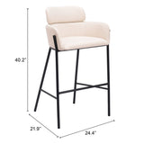 Bremor Barstool, Beige-Furniture-High Fashion Home
