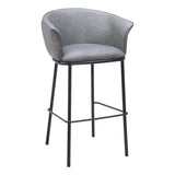 Garston Bar Stool, Gray-Furniture-High Fashion Home