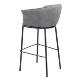 Garston Bar Stool, Gray-Furniture-High Fashion Home
