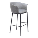 Garston Bar Stool, Gray-Furniture-High Fashion Home