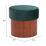 Boto Storage Ottoman, Green-Furniture-High Fashion Home