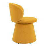 Oblic Swivel Dining Chair, Orange-Furniture - Dining-High Fashion Home
