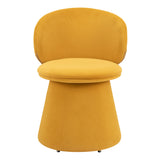 Oblic Swivel Dining Chair, Orange-Furniture - Dining-High Fashion Home