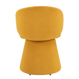 Oblic Swivel Dining Chair, Orange-Furniture - Dining-High Fashion Home