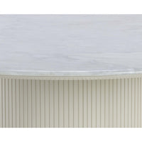 Paloma Round Dining Table, White Marble-Furniture - Dining-High Fashion Home