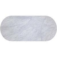 Paloma Oval Dining Table, White Marble-Furniture - Dining-High Fashion Home