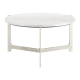 Barmas Coffee Table, White-Furniture - Accent Tables-High Fashion Home