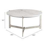 Barmas Coffee Table, White-Furniture - Accent Tables-High Fashion Home