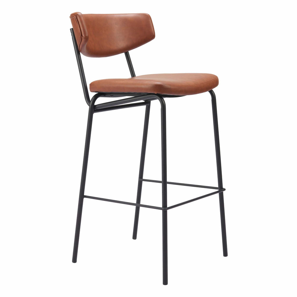 Charon Barstool, Vintage Brown, Set of 2-Furniture-High Fashion Home