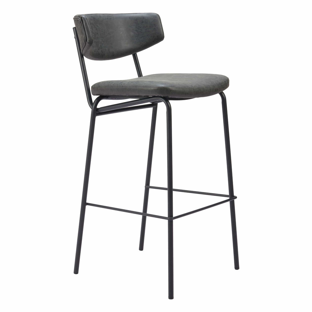 Charon Barstool, Vintage Black, Set of 2-Furniture-High Fashion Home
