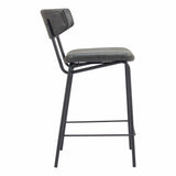 Charon Counter Stool, Vintage Black, Set of 2-Furniture-High Fashion Home