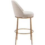 Nordhavn Swivel Barstool, Beige/Gold