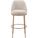 Nordhavn Swivel Barstool, Beige/Gold