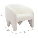 Lopta Chair, White-Furniture - Chair-High Fashion Home