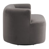Mugav Swivel Chair, Gray-Furniture - Chair-High Fashion Home