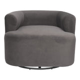 Mugav Swivel Chair, Gray-Furniture - Chair-High Fashion Home