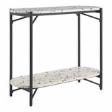 Tuxedo Console Table, Multicolor-Furniture - Accent Tables-High Fashion Home