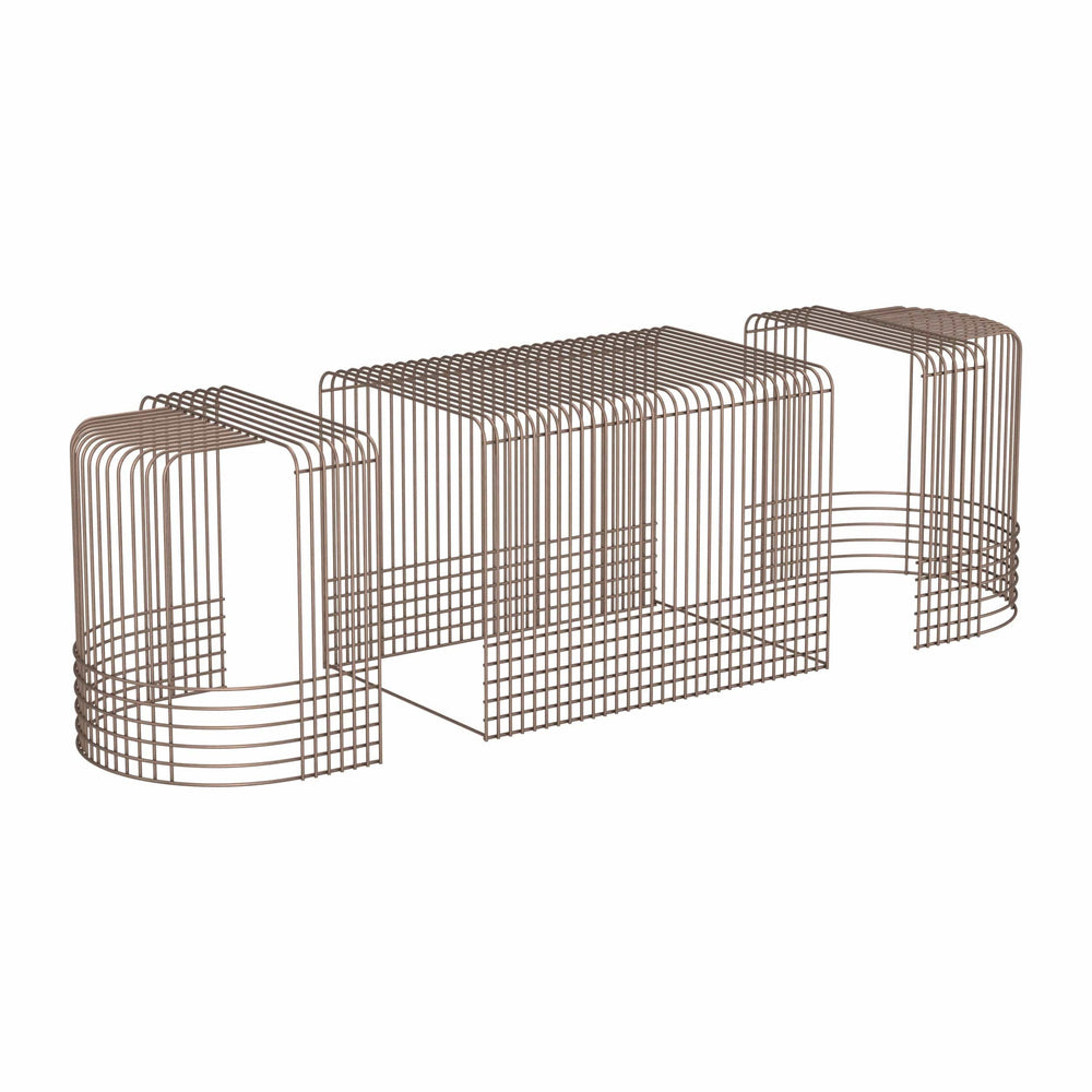 Pitch Coffee Table, Bronze, Set of 3-Furniture - Accent Tables-High Fashion Home