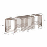 Pitch Coffee Table, Bronze, Set of 3-Furniture - Accent Tables-High Fashion Home