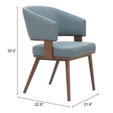 Poise Dining Chair, Azure Gray-Furniture - Dining-High Fashion Home