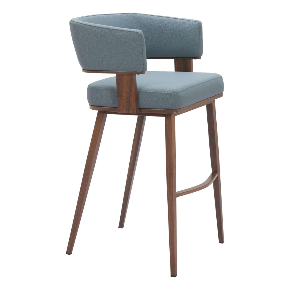 Poise Barstool, Azure Gray-Furniture-High Fashion Home