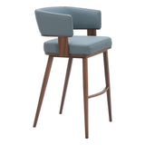 Poise Barstool, Azure Gray-Furniture-High Fashion Home