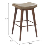 Divat Bar Stool, Taupe, Set of 2-Furniture-High Fashion Home