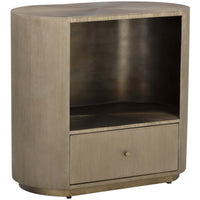 Siena Oval Nightstand, Antique Brass-Furniture - Bedroom-High Fashion Home