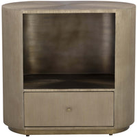 Siena Oval Nightstand, Antique Brass-Furniture - Bedroom-High Fashion Home